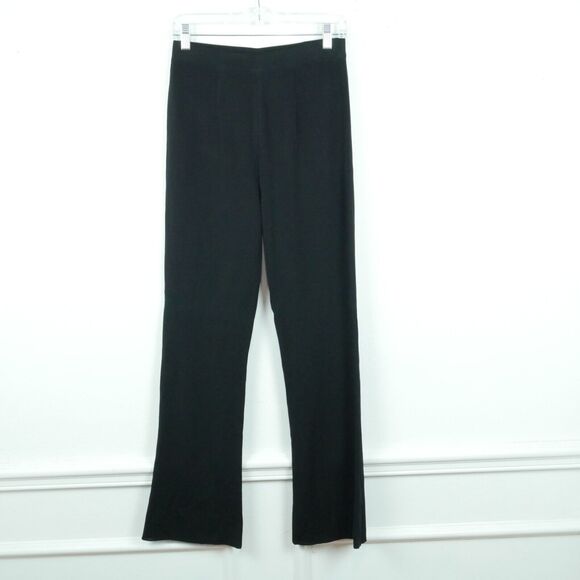 Misook XS Pants Black Pull On Knit Career Modern Minimal Trousers Office Capsule - Picture 1 of 5